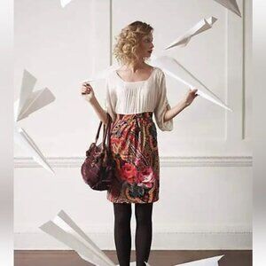 Anthropologie Edme Esyllte Floral Paisley Micro Corduroy Retro Dress Womens 4